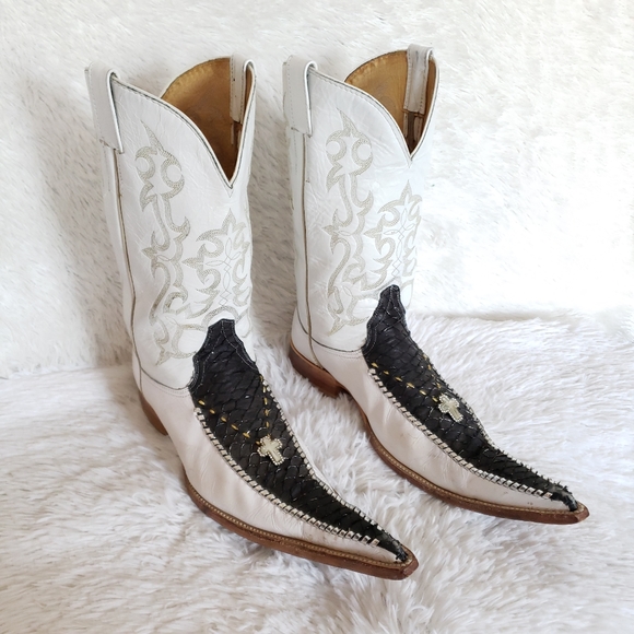 Vintage Mexican Western Boots 3x toe - Picture 11 of 15
